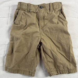 H&M Boys Flat Front Elastic Adjustable Waist Chino Shorts Brown Size 7-8Y - Picture 1 of 10