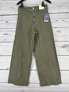 Damen High Rise Sailor Wide Leg Angle Jeans - Universal Thread Olive Green 4 - Bild 1 von 9