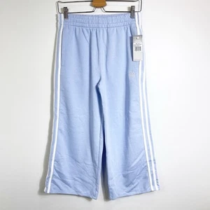Adidas Trikot 3 Streifen weites Bein Mode Track Jogginghose hellblau XL 16 - Bild 1 von 2