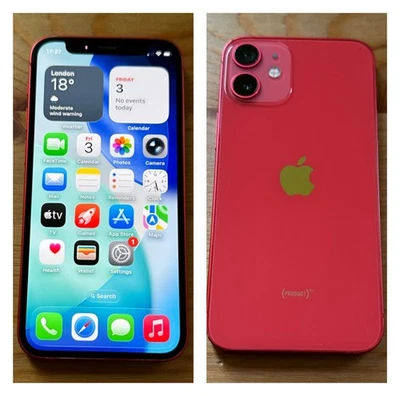 Apple iPhone 12 Mini Product Red 64GB Unlocked 100% Battery Health. - Image 1 of 4
