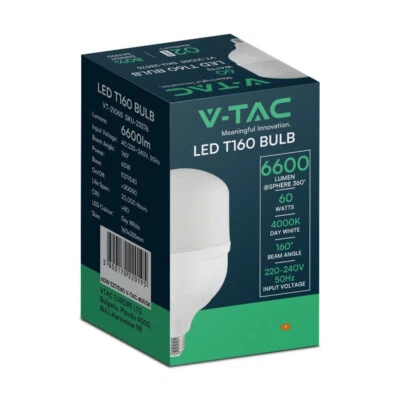 V-TAC Lampada LED E27,luce bianca,bianco freddo 6000K,lampadina candela,220V E 27 30W