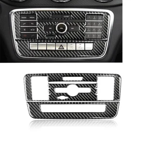 Carbon Fiber Central Console CD Panel Trim Fit For Mercedes Benz GLA CLA Class - Picture 1 of 9