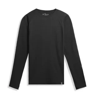 Ibex NWT Men's Woolies Tech Merino Wool Black Long Sleeve Baselayer- Size Small - Picture 1 of 7