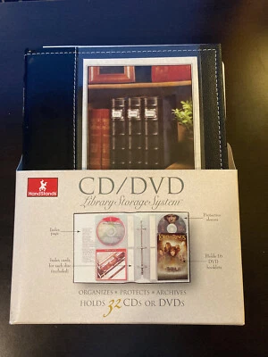 Bellagio-Italia Leather HandStands CD/DVD Library Storage Binder Holds 32 Black Foto 1 de 4