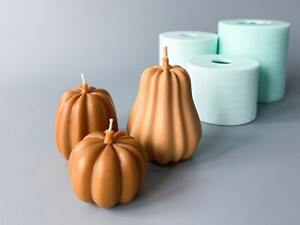 SALE Pumpkins Mold for making candles, Pumpkin silicone candle mould, Soap Makin