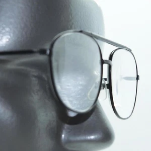 Reading Glasses Mini Black Metal Aviator Style Frame +3.00 Lens - Picture 1 of 1