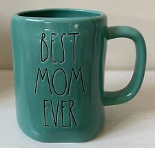 RARE Turquoise RAE DUNN Magenta Artisan Collection BEST MOM EVER Mug EXCELLENT
