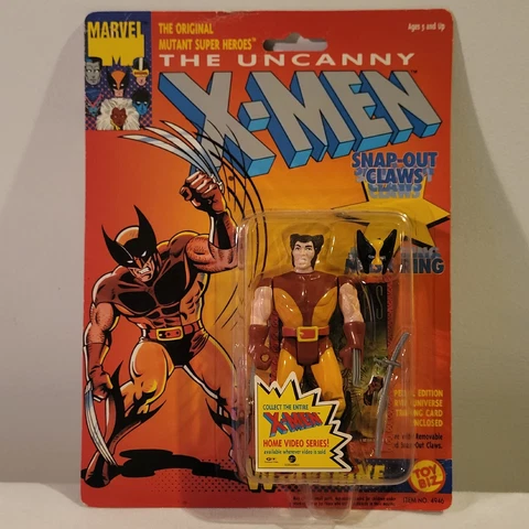 The Uncanny X-Men Wolverine Action Figure Snap Out Claws Toybiz 1993 New Cover