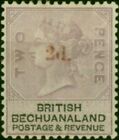 Bechuanaland 1888 2D On 2D Pale Dull Lilac & Black Sg23a Fine Lmm (2)
