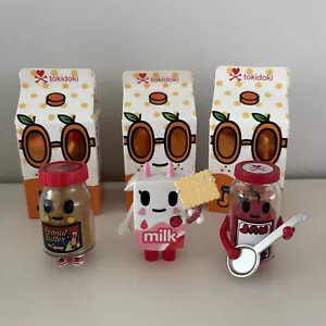 TOKIDOKI MOOFIA BREAKFAST BESTIES LOT OF 3-STRAWBERRY SELFIE,PB BOY,BERRY JAMZ - Picture 1 of 3