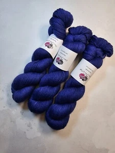 Highland Wool yarn, 4-ply, Fingering weight, 100 g, MIDNGHT BLUE - Picture 1 of 7