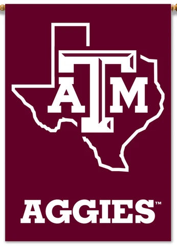 Texas A&M Aggies State-Outline-Style Official NCAA Team Premium 28x40 BANNER Cover