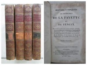 Oeuvres complètes de Madame LA FAYETTE et de TENCIN, 1804. 4 volumes (sur 5). - Picture 1 of 24