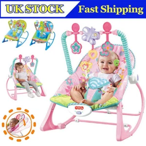 Electric Baby Bouncer Rocker Swing Vibration Chair Soothing Infant To Toddler - Picture 1 of 30