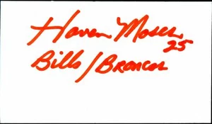 Haven Moses signed autographed Auto 3.5 x 2 Cut NFL - Picture 1 of 1