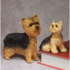 Yorkshire Terrier Figurine Puppy Statue Small Sculpture Ornament Bedroom Decor
