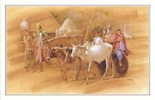 Beautiful Indian Village Painting Print Poster Without Frame  (30 X 60 Inch)