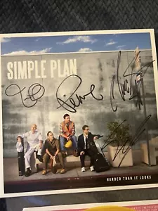 Simple Plan Harder Than It Looks SIGNED Yellow Translucent Vinyl Record LP /400 - Picture 1 of 2