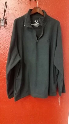 Realtree Men's Fleece Performance  1/4 Zip Jacket Black, Sz XXL - Image 1 of 4