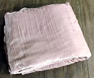 West Ulme Crinkle Samt Bettbezug Full/Queen Dusty Blush Rosa Rose 88 x 84 Zoll - Bild 1 von 10