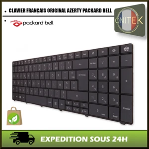 ✅ CLAVIER FRANÇAIS AZERTY NOIR PACKARD BELL TE69BM TE69CX TE69CXP NK.I1717.04M - Photo 1/2