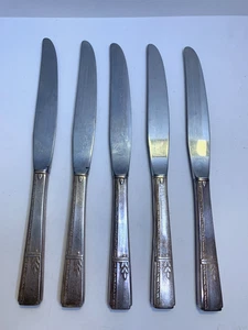 Lote de 5 cuchillos huecos modernos Oneida Grenoble Prestige plateados para cena 9,25" - Imagen 1 de 6