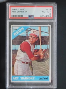 1966 Topps Baseball Card #119 Art Shamsky (NM-MT) PSA 8 - Picture 1 of 2