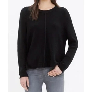 Madewell Pullover Damen XS schwarz Rowhouse Merinowolle Rundhals - Bild 1 von 13