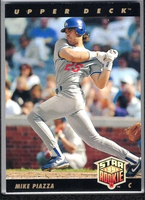 1993 Upper Deck - [Base] #2 - Mike Piazza Star Rookie - Image 1 of 2