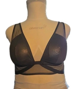 Victoria's Secret Grey Metallic + Mesh Bralette Large - Picture 1 of 10