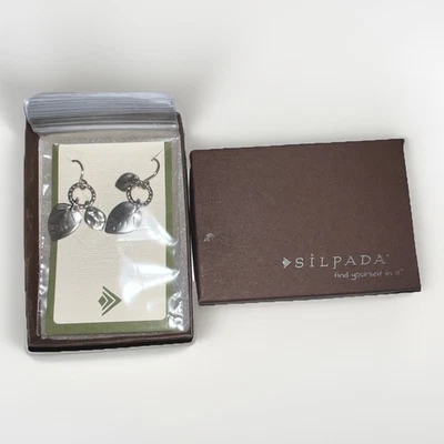 Silpada 925 Sterling Silver Falling Leaf Dangle Earrings - Image 1 of 4