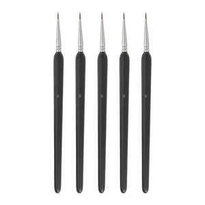 5 Pezzi Pennelli per Pittura Dettagli 7,5 mm Punta A Punta (00), Nero - Foto 1 di 7