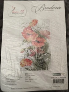 Kit Punto de Cruz Luca-S Amapolas-B213 Paquete Dañado Completo - Imagen 1 de 4
