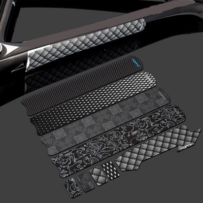 Brand New Bicycle Stickers Film Black Carbon Pattern Mountain Road Bike - image 1 of 4