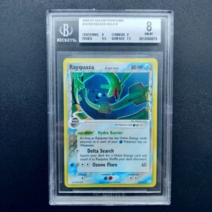 2006 Pokemon EX Holon Phantoms Rayquaza Reverse English Holo 16/110 BGS 8 - Picture 1 of 2