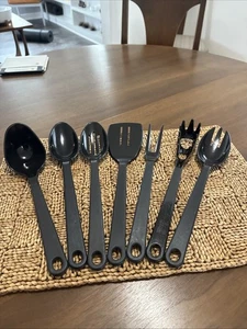 Tailor Made Products Vintage Nylon Utensil Mixed Lot 7 Pc Set Black Spatula - Picture 1 of 15