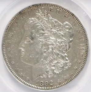 1892 P Morgan Dollar ANACS AU-55 Scratched, Cleaned Details - Picture 1 of 4