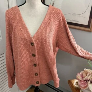 TWO BY VINCE CAMUTO Womens Cardigan Texured Cotton Blend Casual Bohemian | XXL - Picture 1 of 12