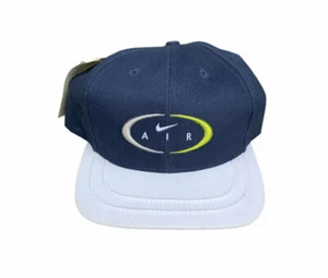 De colección Nike Air Azul Marino/Amarillo/Blanco Correa Nuevo Con Etiquetas - Imagen 1 de 3