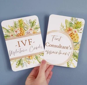 IVF Milestone Cards Conception Gift Photo prop pineapple theme - Picture 1 of 4