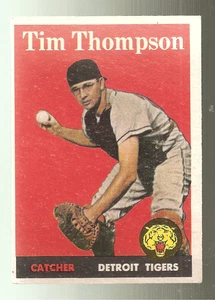1958 Topps Tim Thompson RC 57 Detroit Tigers VG+ - Picture 1 of 2