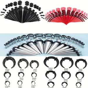 9,36,50 Stück Acryl Ohr Messgeräte Set Bunt Taper Ohr Plug Tunnel Stretching Kit - Bild 1 von 16