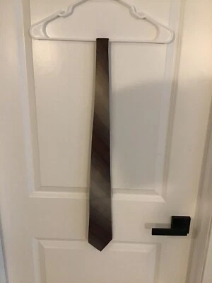 Axcess - 100% Silk Necktie - Brown, Tan & Cream - Image 1 of 4