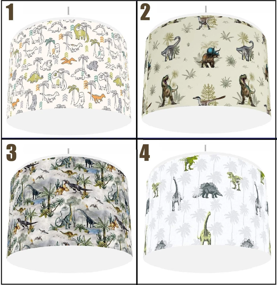 INOSAURIOS TROPICALES DINOSAURIOS Lámpara de Techo Pantalla 4 DISEÑOS EN 2 TAMAÑOS 10" 12"  Foto 1 de 1