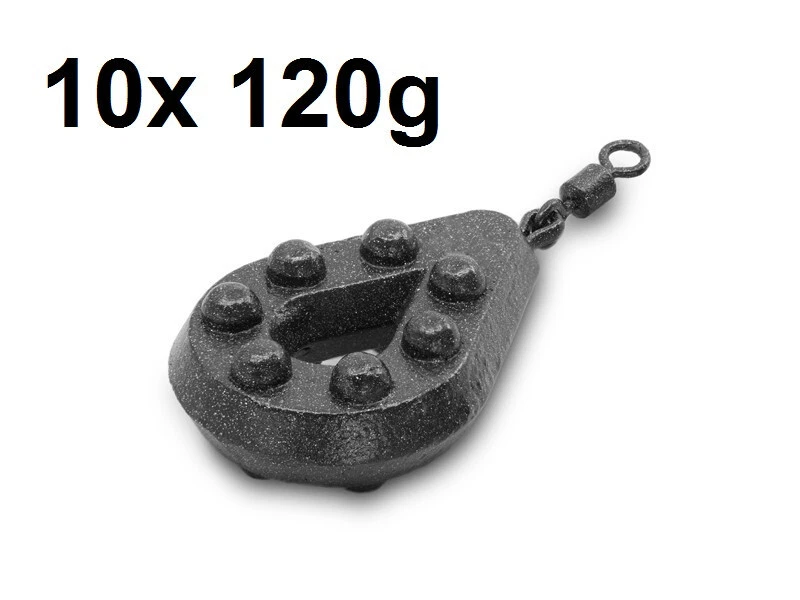 10x 120g Grippa Piombo Peso da Terra G Carpa Portano Noppenblei Wurfblei Top - - Immagine 1 di 1