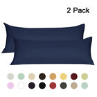 2pcs Zippered Body Pillow Covers Soft Microfiber Long Pillowcase 4size 16colors