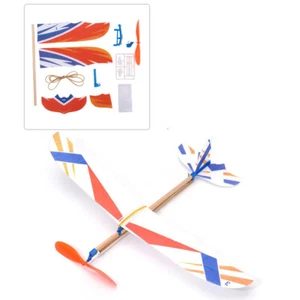 Rubber Band Elastic Powered Aircraft Glider Flying Plane Airplane DIY Kid`uk - Picture 1 of 8