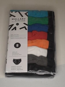 MALLARY BY MATTHEW Boys 100% Cotton Briefs Underwear (8 Pack )xs - Picture 1 of 5