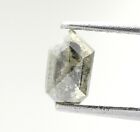 NATURAL DIAMOND 1.03CT GREEN GRAY MIX SPARKLING ANTIQUE PEAR ROSE CUT FOR JEWEL