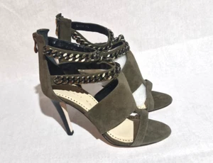 Robert Robert Diavolina Size 6.5 Womens All Leather Suede Chain Detail Heels - Picture 1 of 9